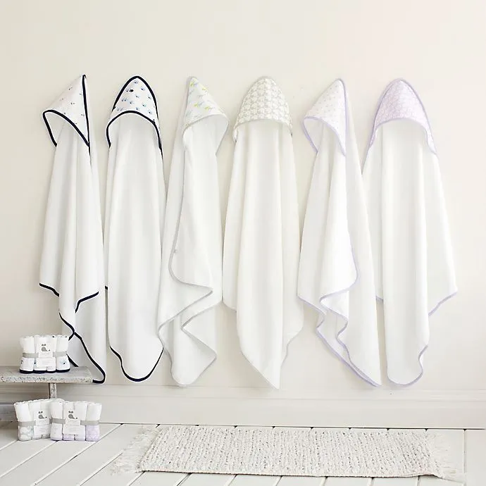 2-Pack Girls Lilac Trellis Hooded Towels