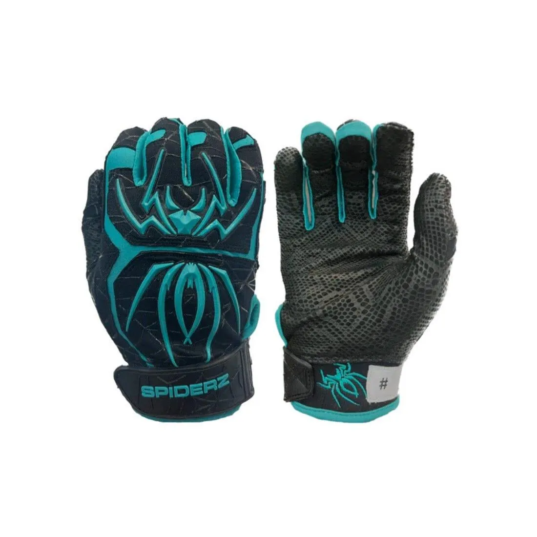 2024 Spiderz ENDITE Batting Gloves: Black / Teal