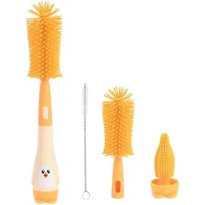 3 in 1 Yellow Baby Bottle Cleaner Brush 13007