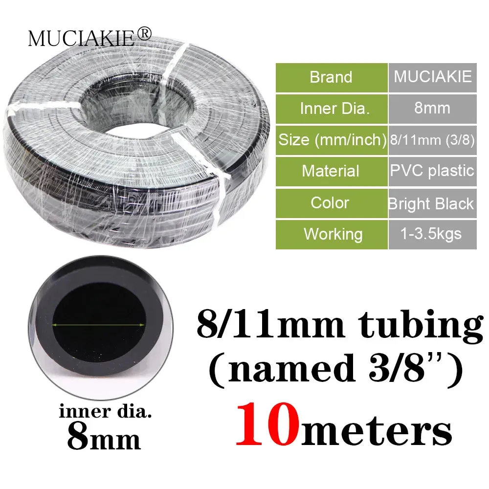 3/5mm 4/7mm 8/11mm New PVC Garden Water Hose Irrigation Watering Tubing 1/8'' 1/4'' 3/8'' Black White Blue Transparent Hose