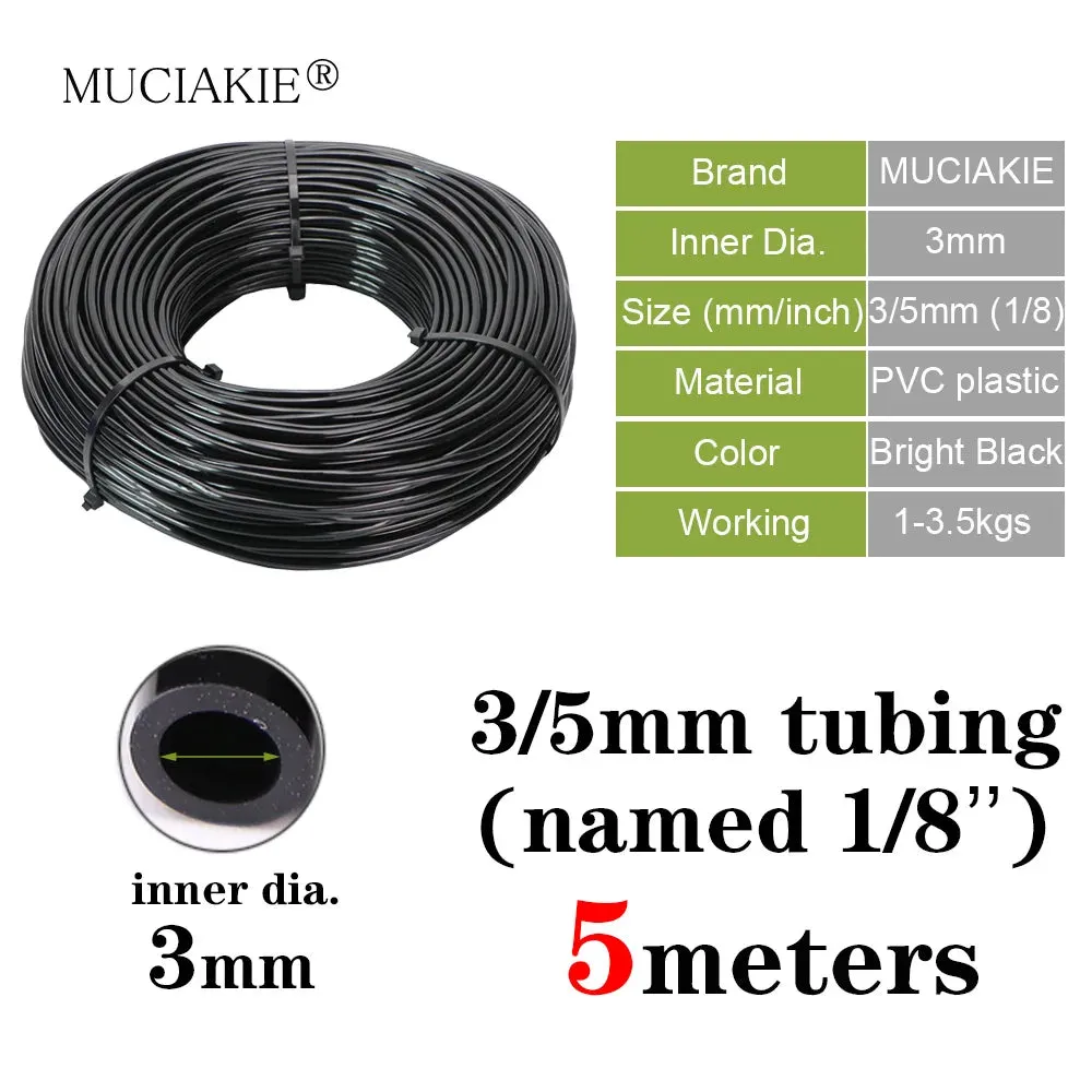 3/5mm 4/7mm 8/11mm New PVC Garden Water Hose Irrigation Watering Tubing 1/8'' 1/4'' 3/8'' Black White Blue Transparent Hose