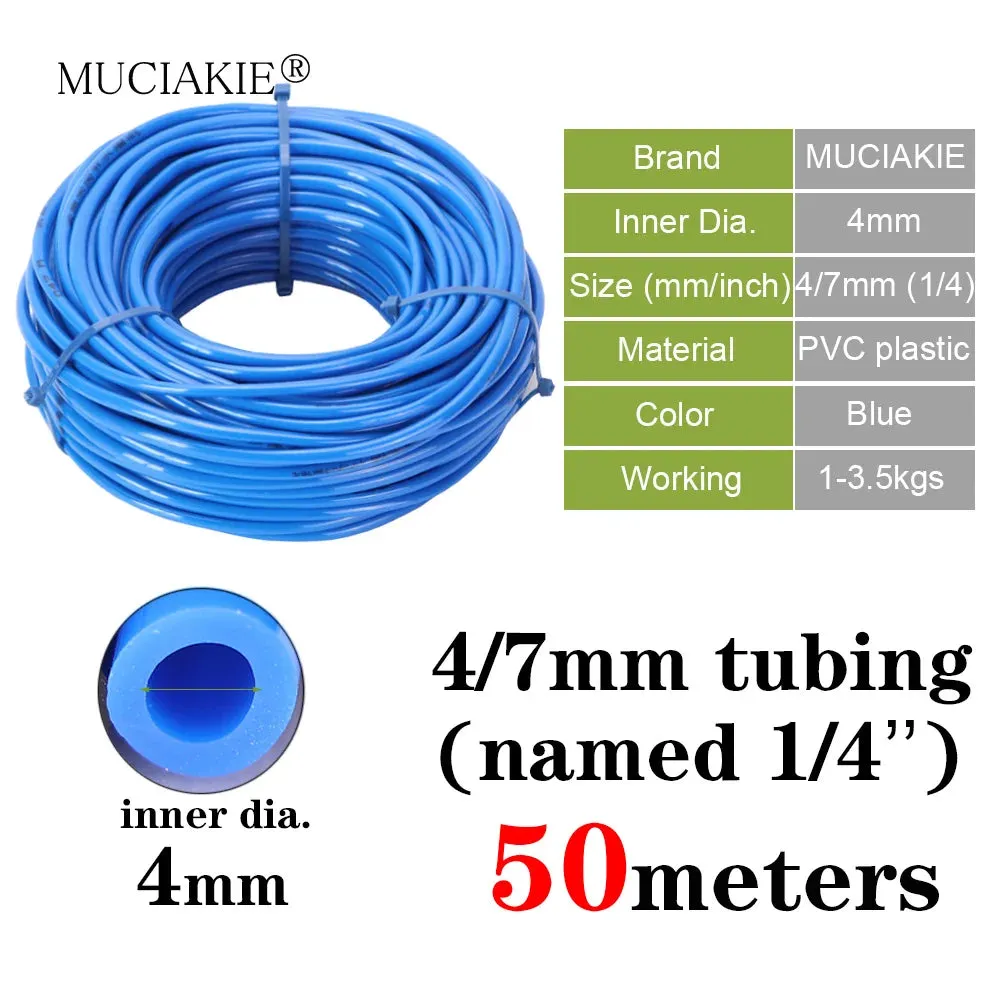 3/5mm 4/7mm 8/11mm New PVC Garden Water Hose Irrigation Watering Tubing 1/8'' 1/4'' 3/8'' Black White Blue Transparent Hose