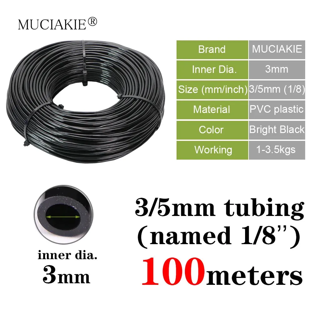 3/5mm 4/7mm 8/11mm New PVC Garden Water Hose Irrigation Watering Tubing 1/8'' 1/4'' 3/8'' Black White Blue Transparent Hose