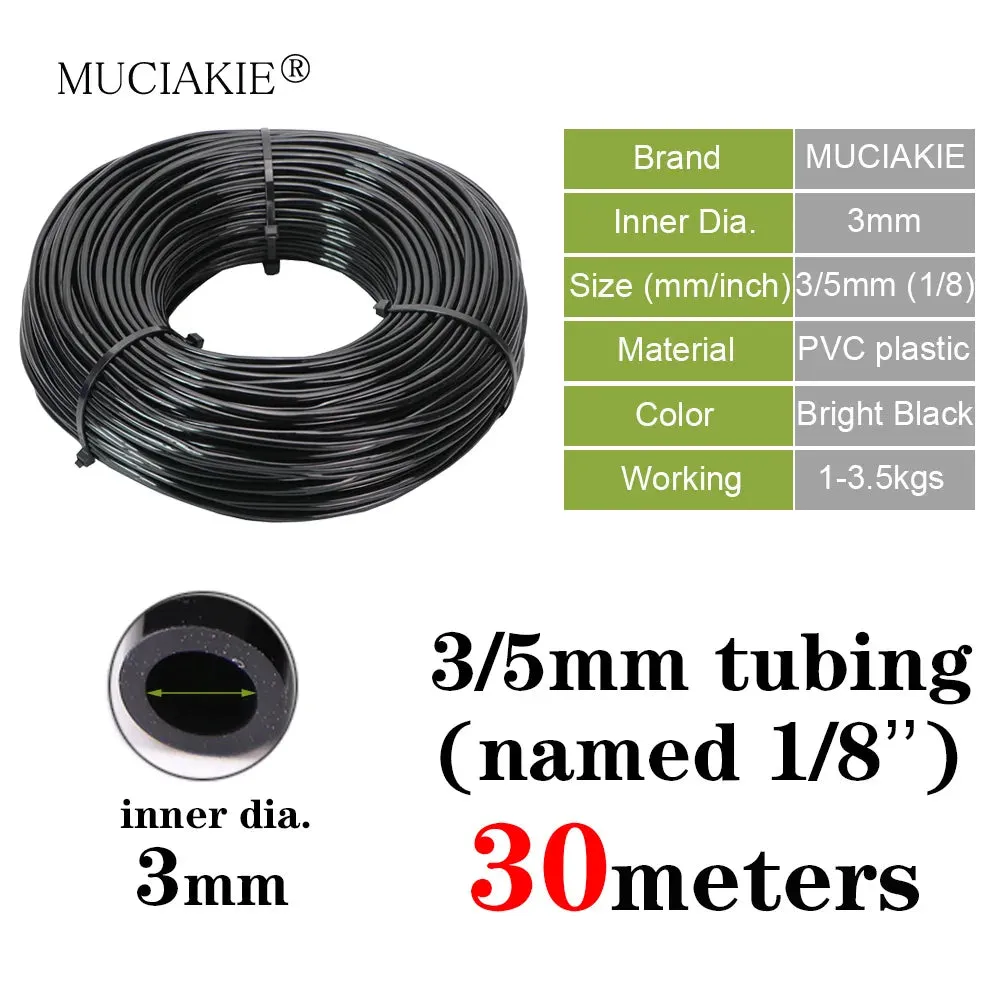 3/5mm 4/7mm 8/11mm New PVC Garden Water Hose Irrigation Watering Tubing 1/8'' 1/4'' 3/8'' Black White Blue Transparent Hose