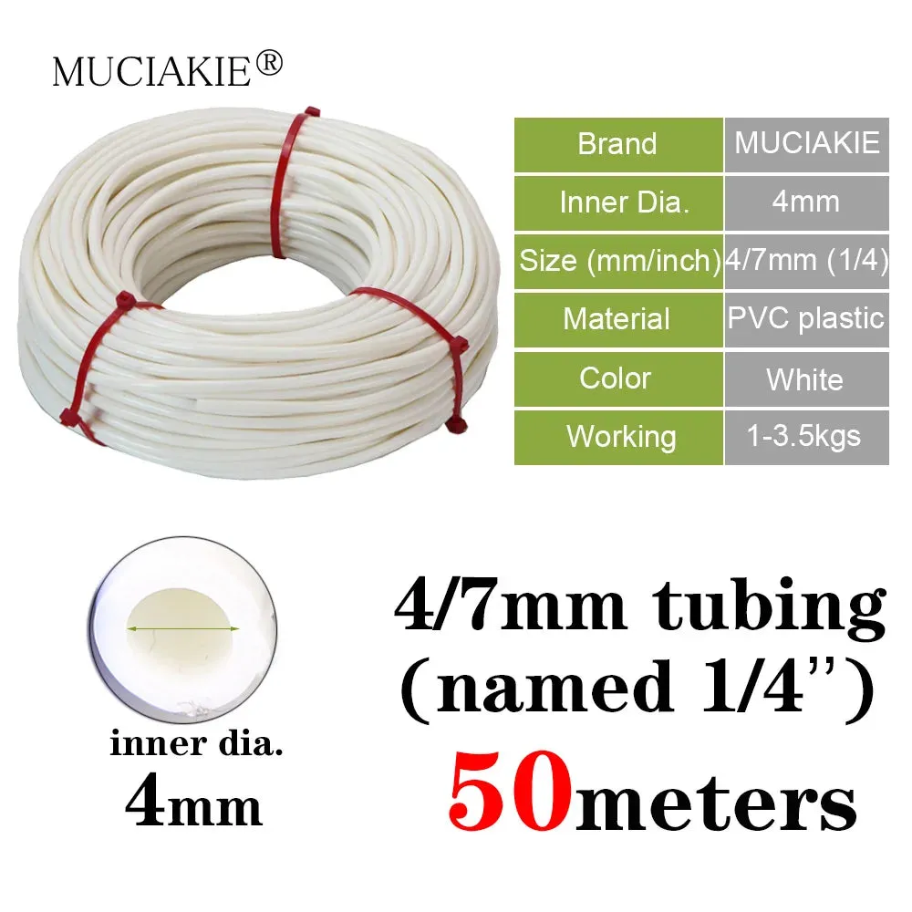 3/5mm 4/7mm 8/11mm New PVC Garden Water Hose Irrigation Watering Tubing 1/8'' 1/4'' 3/8'' Black White Blue Transparent Hose