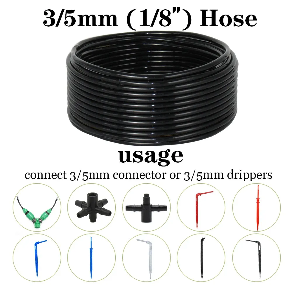 3/5mm 4/7mm 8/11mm New PVC Garden Water Hose Irrigation Watering Tubing 1/8'' 1/4'' 3/8'' Black White Blue Transparent Hose