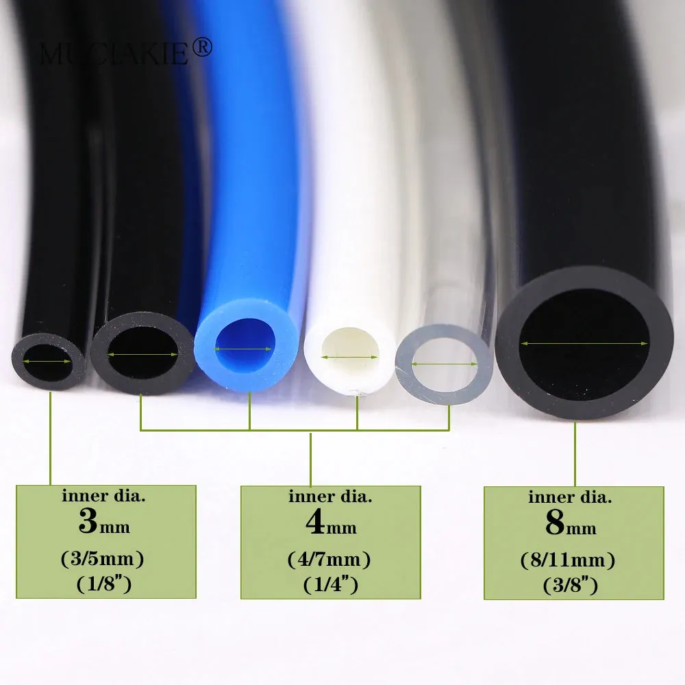 3/5mm 4/7mm 8/11mm New PVC Garden Water Hose Irrigation Watering Tubing 1/8'' 1/4'' 3/8'' Black White Blue Transparent Hose