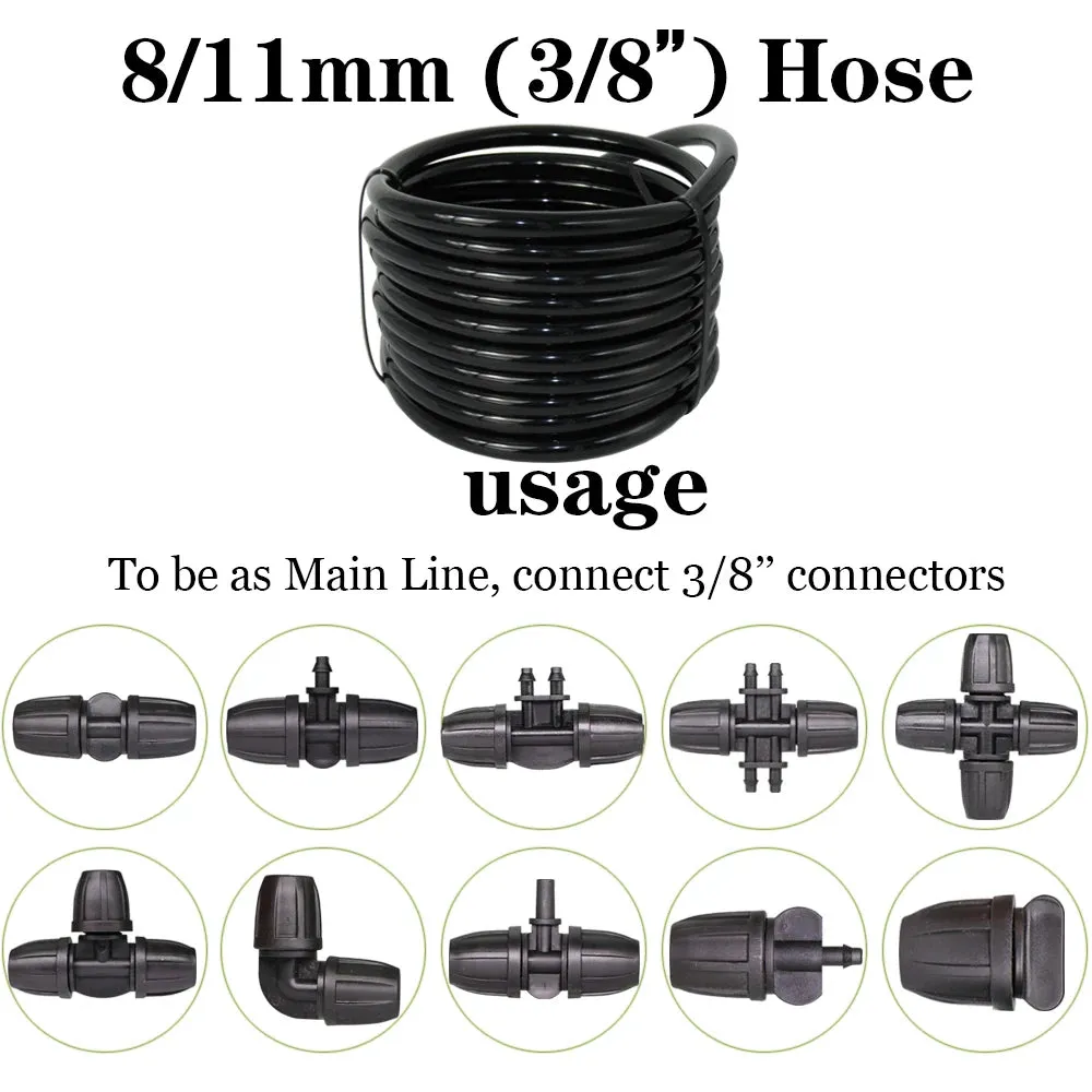 3/5mm 4/7mm 8/11mm New PVC Garden Water Hose Irrigation Watering Tubing 1/8'' 1/4'' 3/8'' Black White Blue Transparent Hose