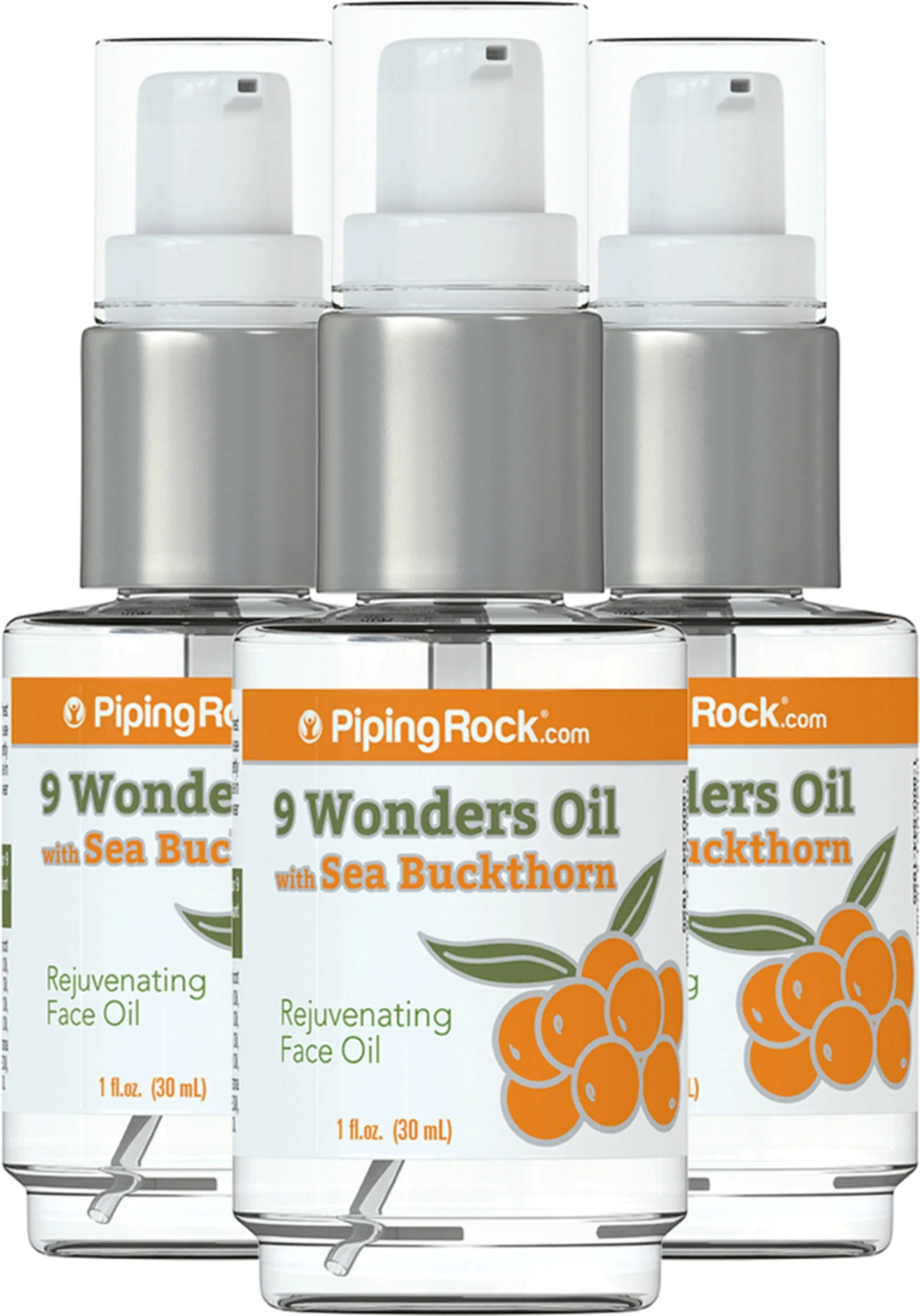 9 Wonders Oil with Sea Buckthorn, 1 fl oz (30 mL) Pump Bottle, 3  Pump Bottles