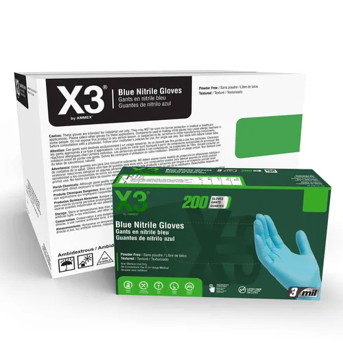 Ammex X3D46100 Disposable Gloves