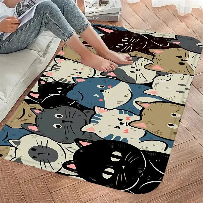 Bathroom Mat Cute Cartoon Cat Bath Mats