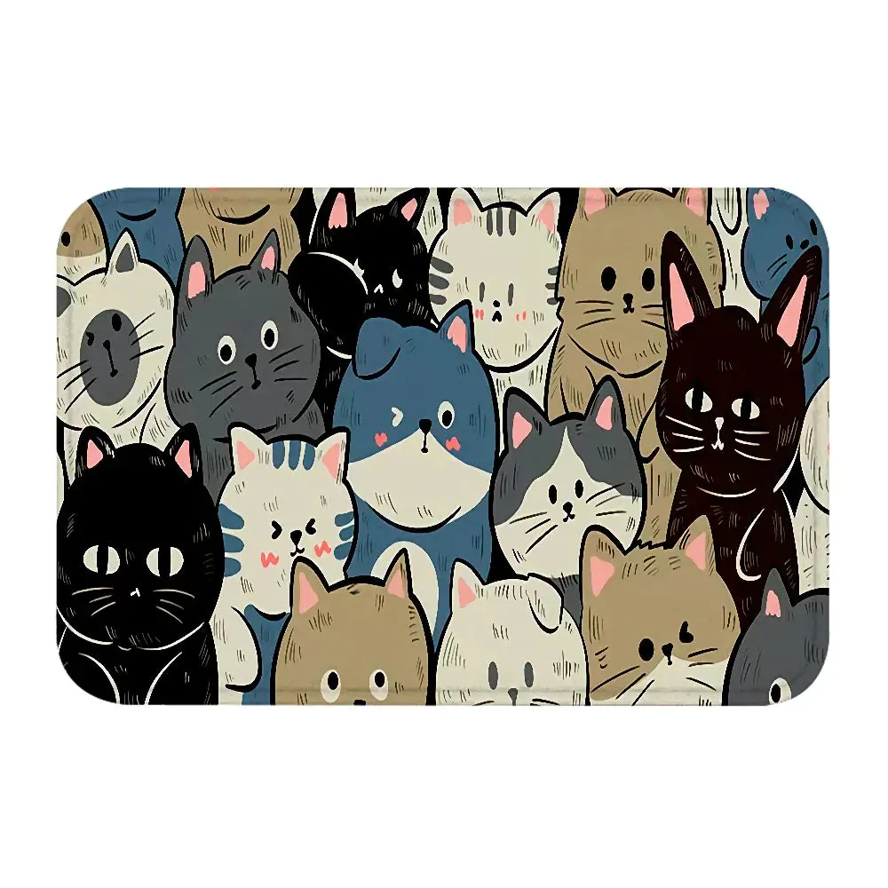 Bathroom Mat Cute Cartoon Cat Bath Mats