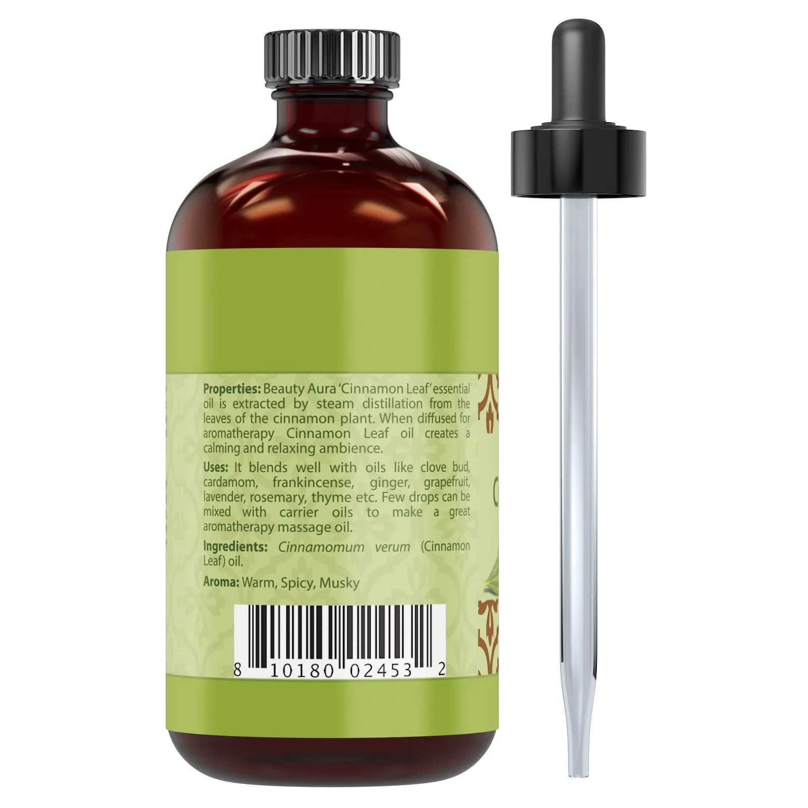 Beauty Aura Cinnamon Leaf Essential Oil | 4 Fl Oz | 118 Ml