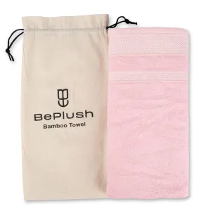 BePlush Zero Twist Bamboo Towels for Bath | Ultra Soft, Highly Absorbent, Quick Dry, Anti Bacterial Bamboo Bath Towel for Men & Women || 450 GSM, 29 x 59 Inches (2, Pink)