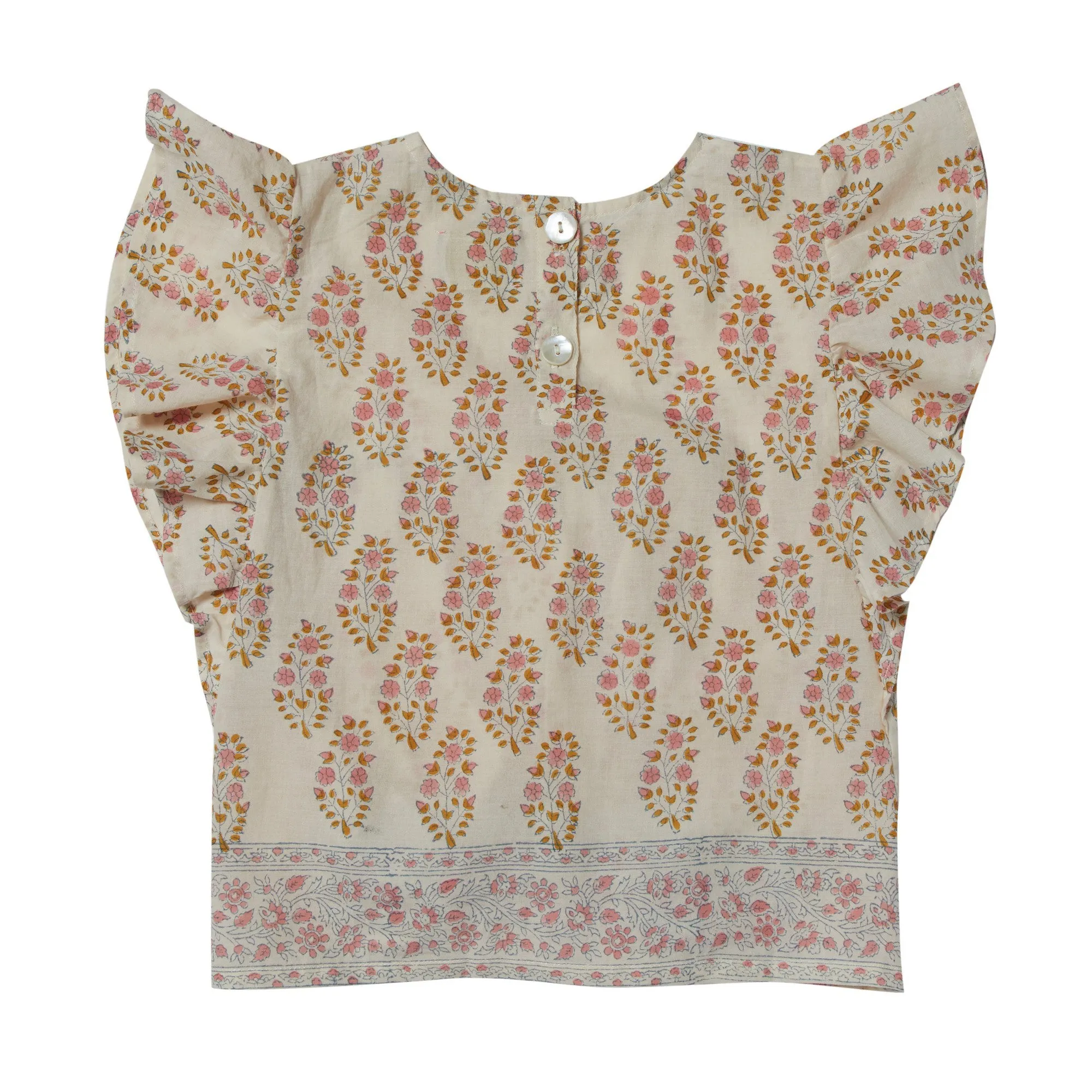 Bonheur du Jour Paris Baby   Girls Blouse Ecru Rosee