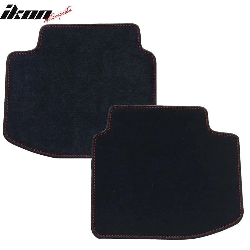 Car Floor Mat for 1996-2000 Honda Civic Black Red Stitch 4PC Nylon