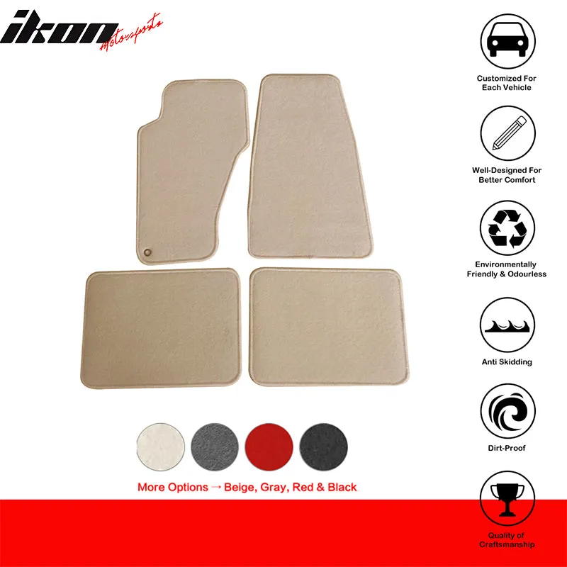 Car Floor Mat for 1999-2004 Jeep Grand Cherokee Beige Carpet 4PC Nylon