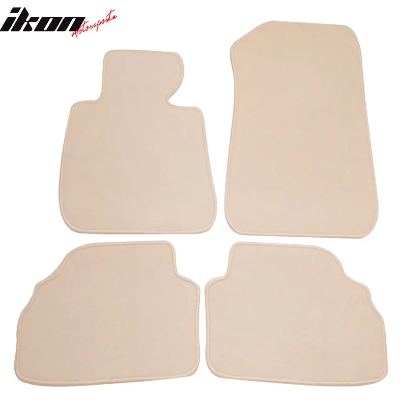 Car Floor Mat for 2007-2013 BMW E92 3 Series Beige Carpet 4PC Nylon