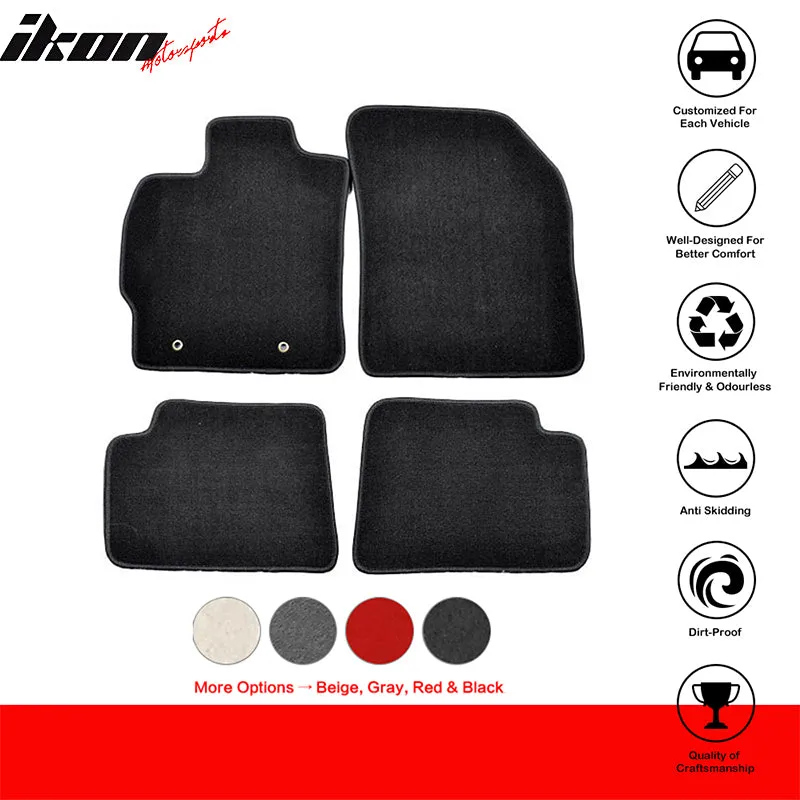 Car Floor Mat for 2008-2015 Scion xB Black Carpet 4PC Nylon