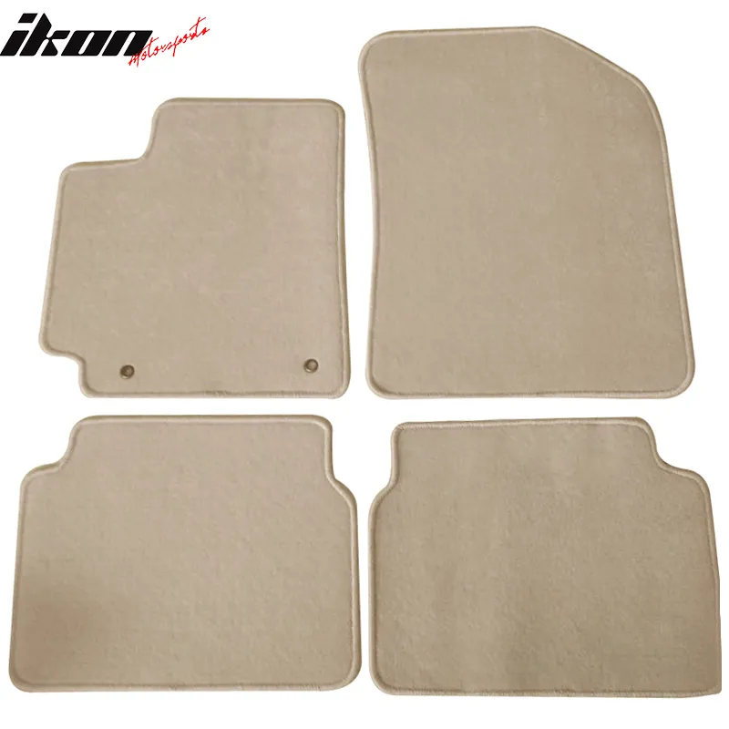 Car Floor Mat for 2009-2013 Toyota Corolla Beige Carpet 4PC Nylon