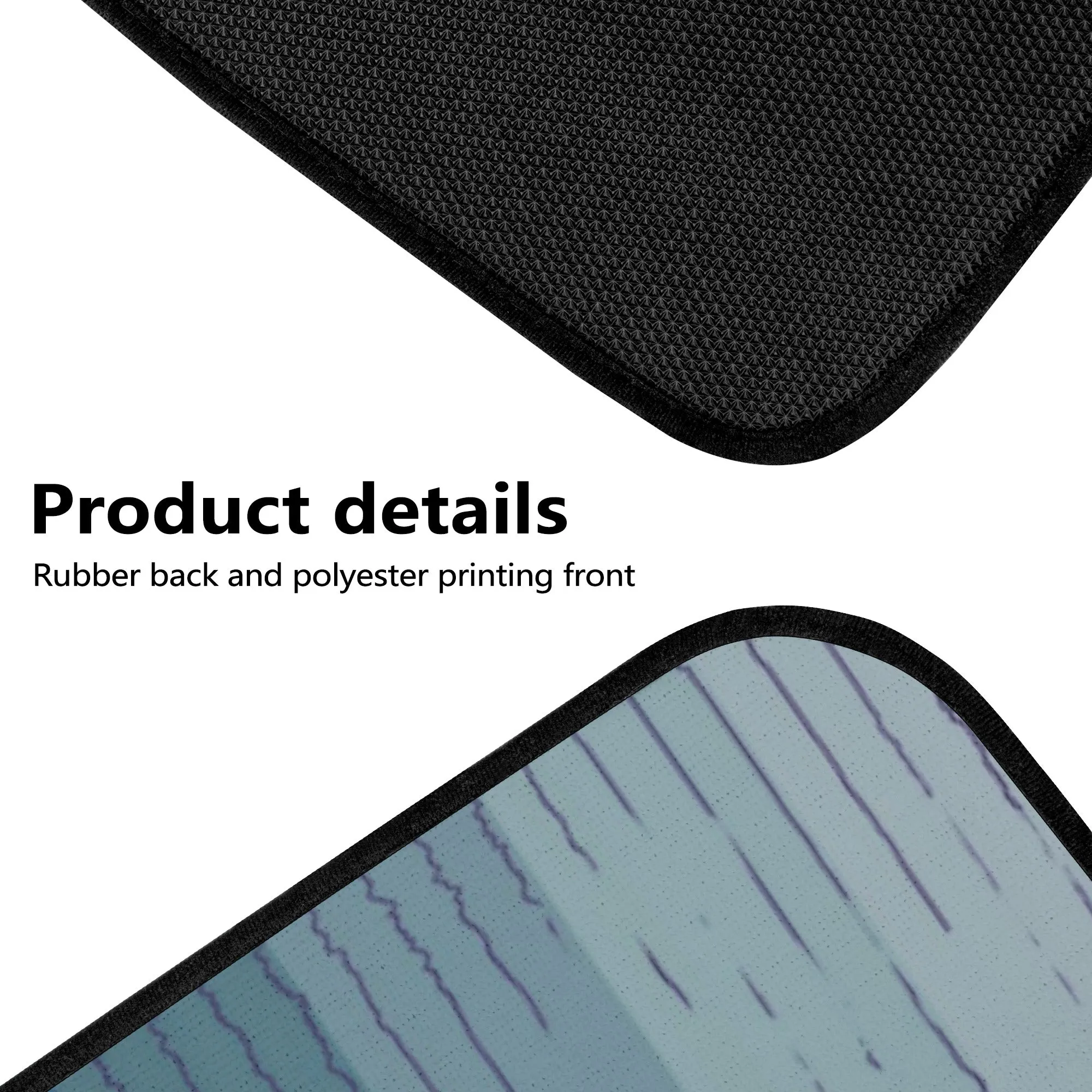 Car Floor Mats | Set of 4 | Universal size | All Weather proof | Affordable | Washable- Blue Sunset Gradient