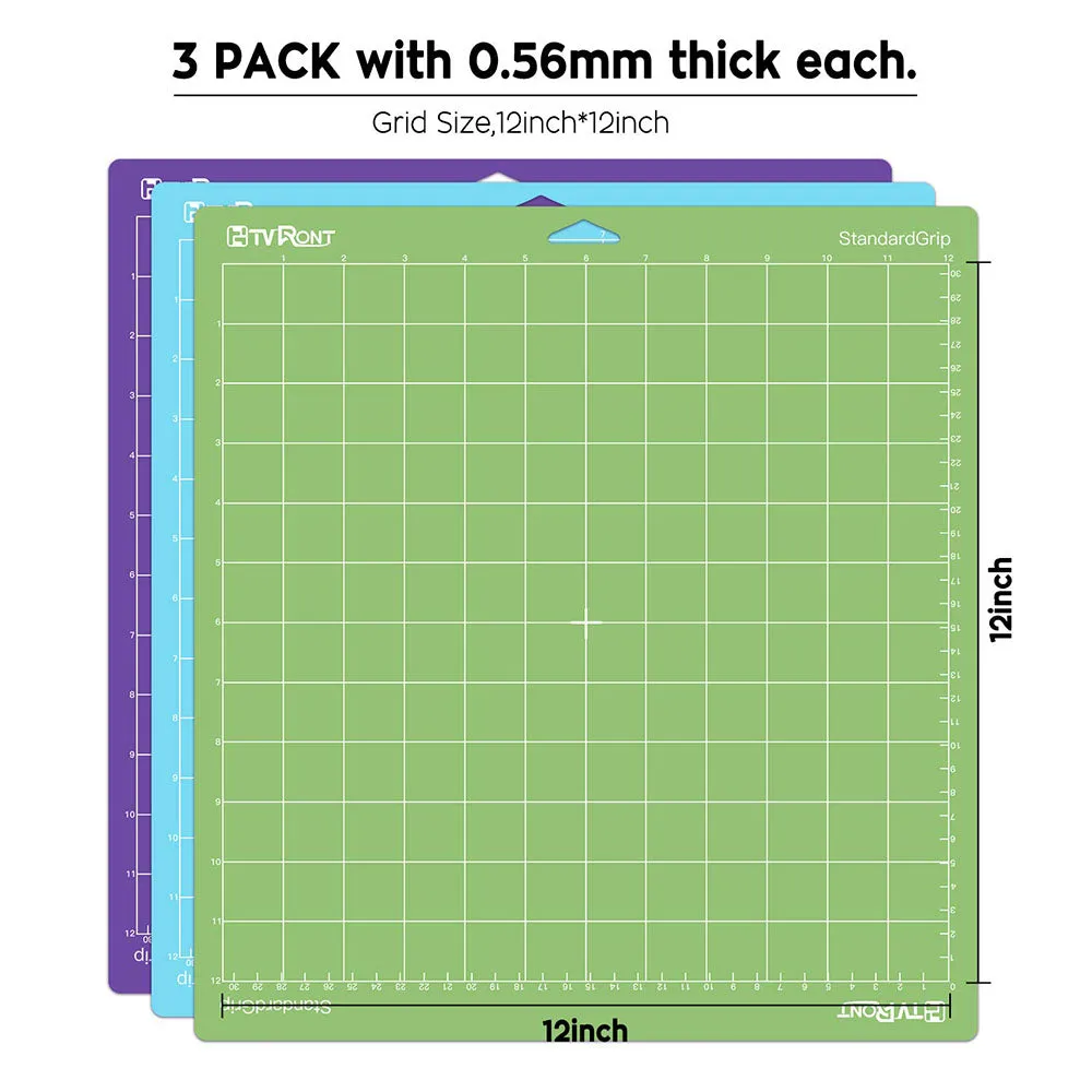 Cutting Mat Bundle - 12" x 12" 3 Pack (3 Assorted Colors)