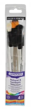 Daler Rowney Graduate Brushes Short Handle Nat/Synth Brush Set