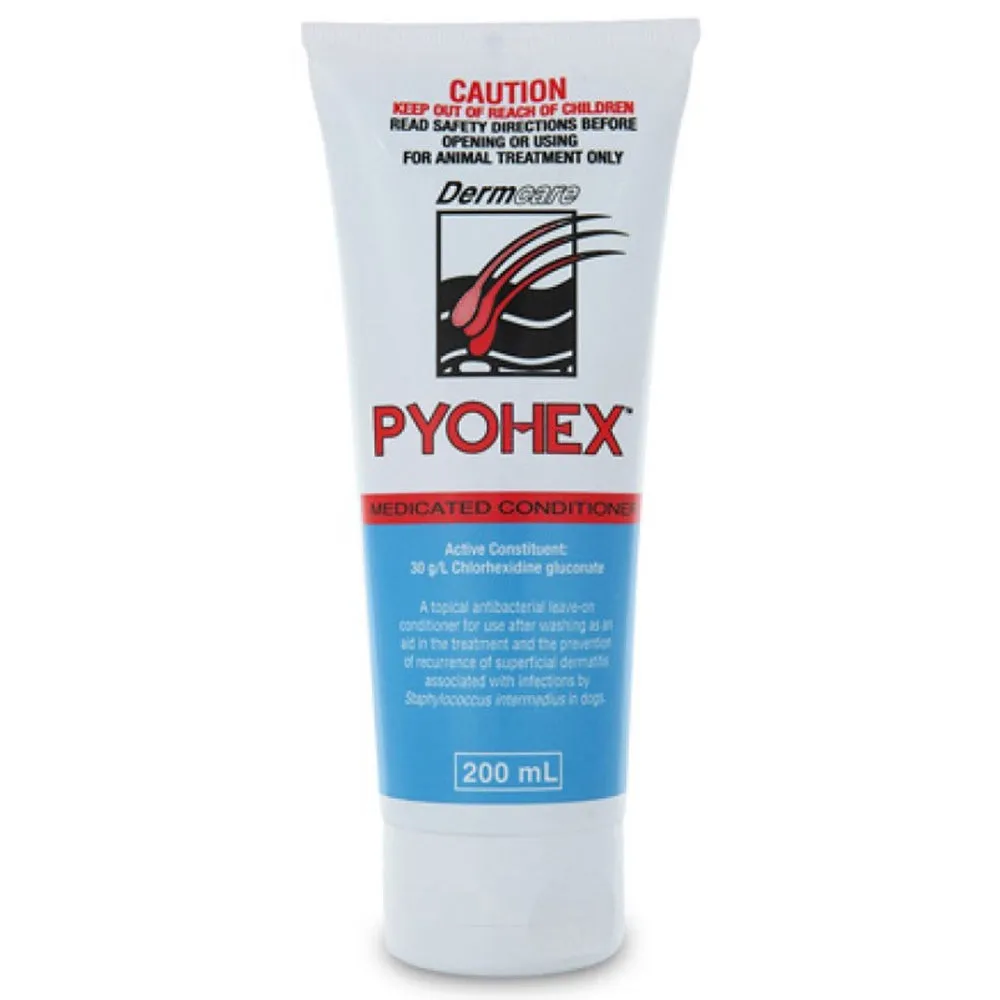 Dermcare Pyohex Medicated Dog Conditioner 200ml (Exp Feb 2025)