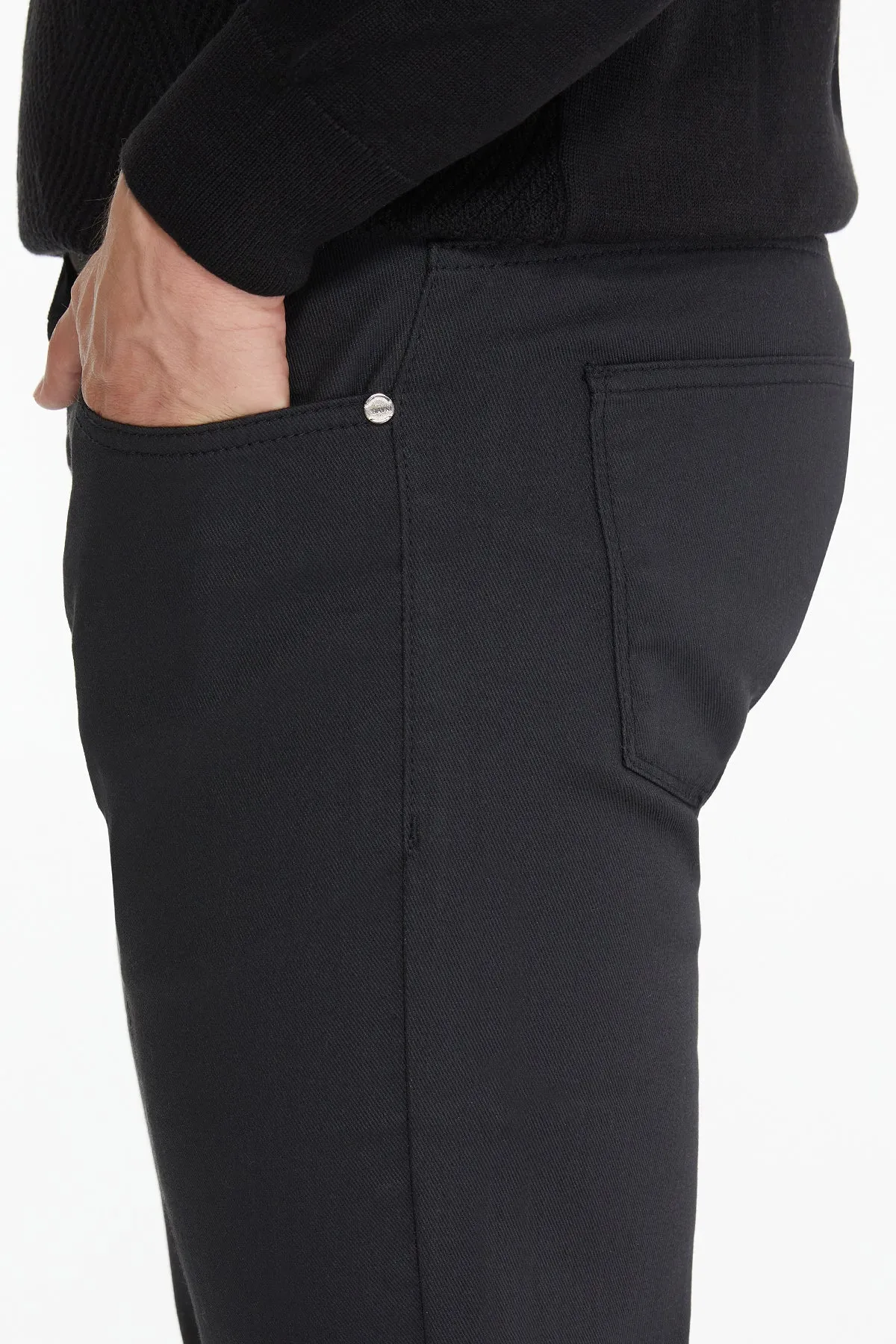 Dynamic Fit 5 Pocket Low Waist Cotton Black Denim