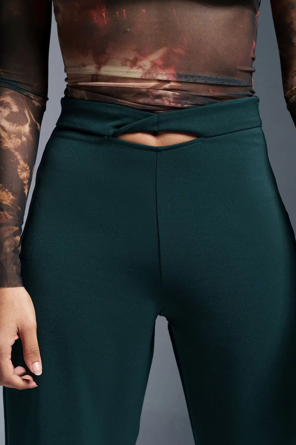 Emerald Bay Twisted Waist Korean Pants