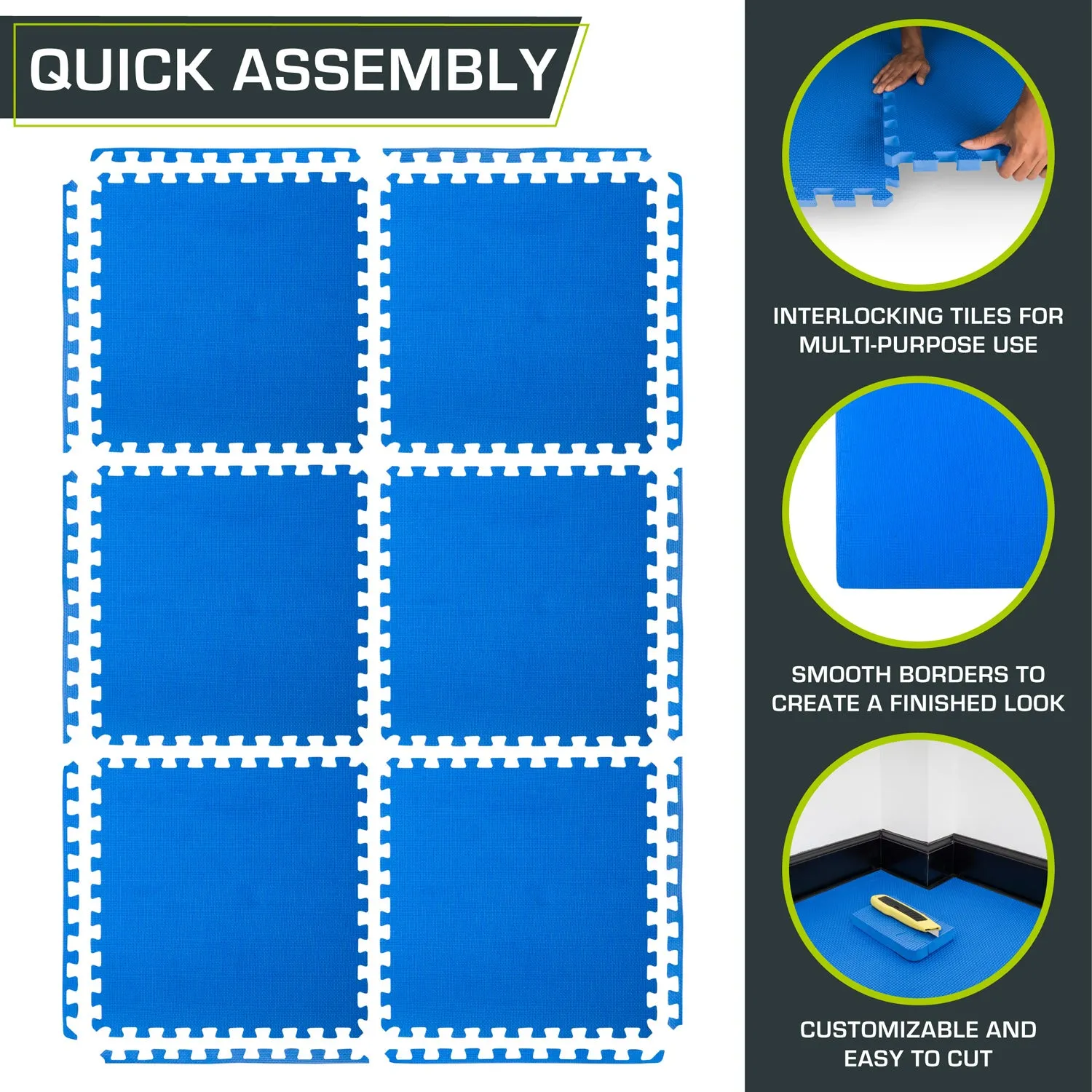 Exercise Puzzle Mat 3/4-in, 24 Sq Ft