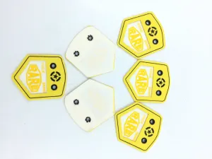 Fancy Yellow Pentagon Cloths Stickers