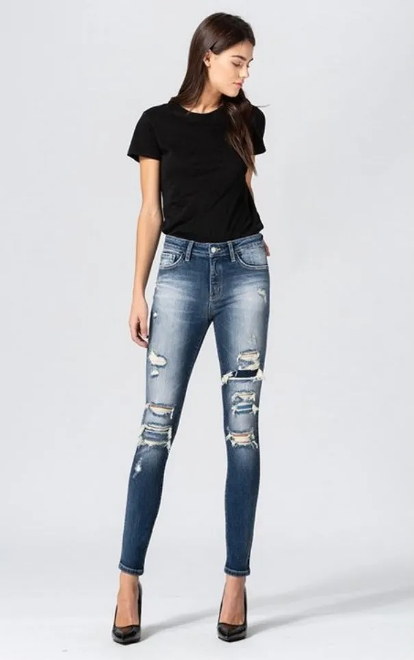 Felicia Distressed Dark Wash Jeans