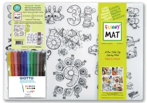 FUNNY MAT table top coloring mats - Alphabets & Numbers