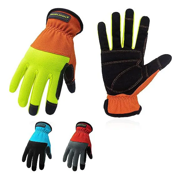 HANDLANDY Ultralight Work Gloves DIY Construction 6104 (2 Pairs)