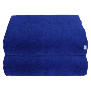 Heart Home Lightweight Bath Towel|Soft Absorbent Cotton Anti-Bacterial & Quick Dry Shower Towel for Bathroom,Hotel,Gym,Travel,Pack of 2 (Blue)