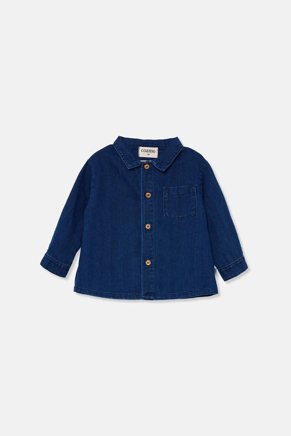 HERRINGBONE DENIM BABY SHIRT