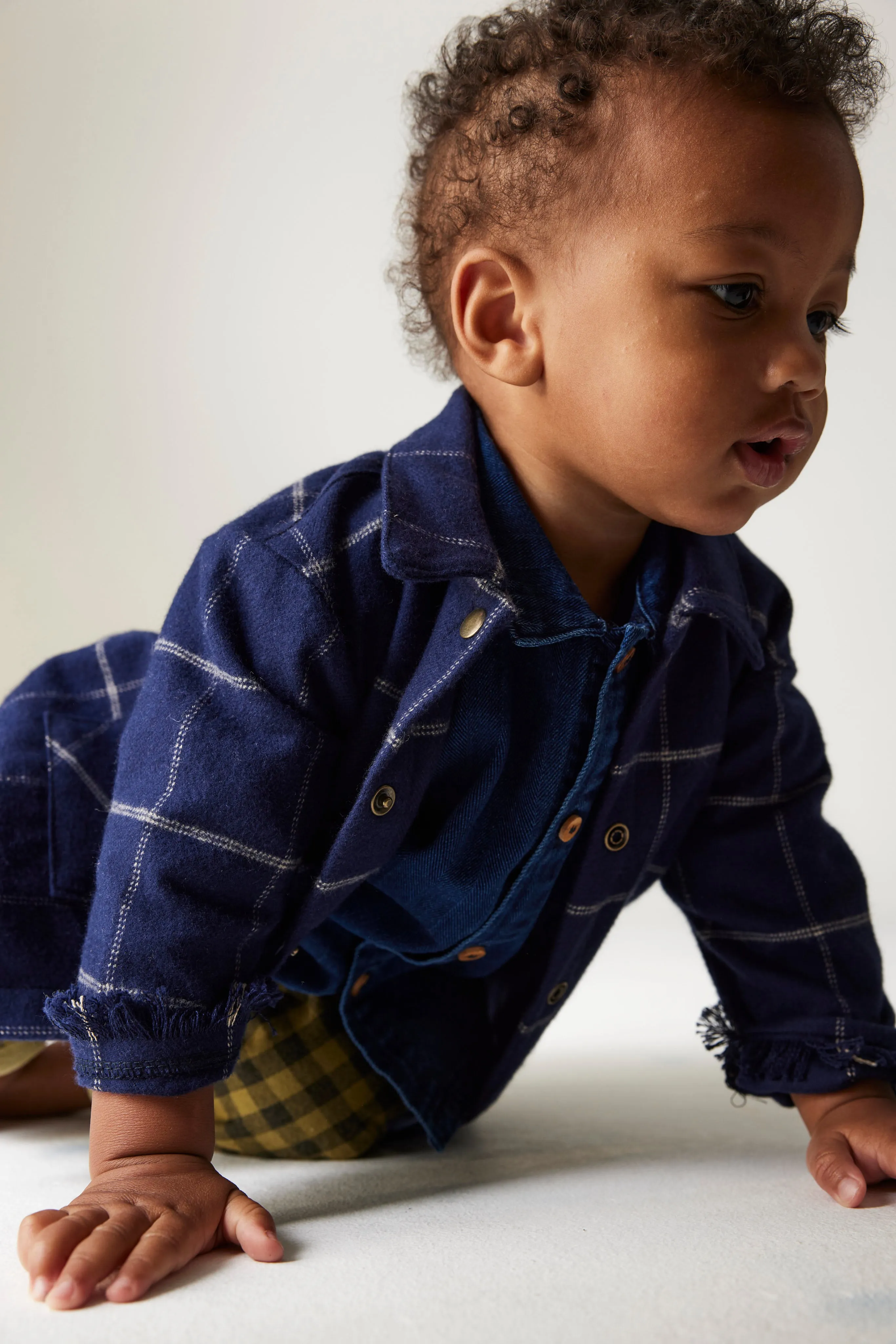 HERRINGBONE DENIM BABY SHIRT