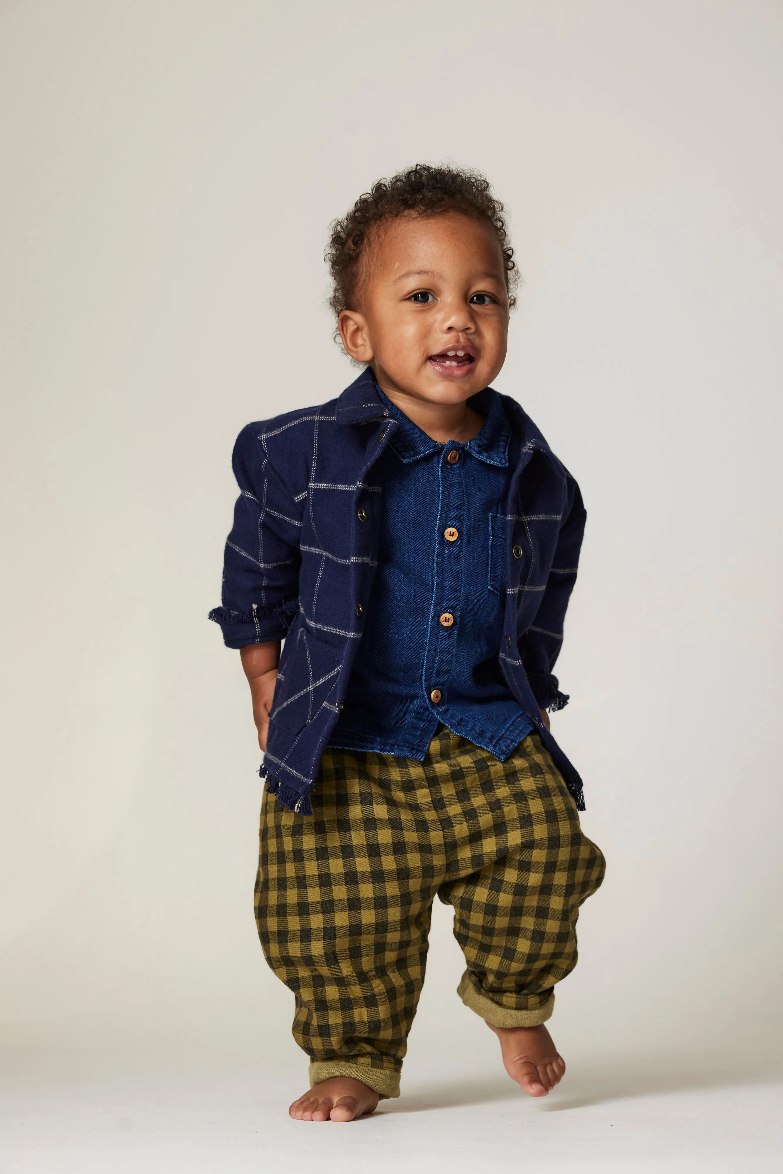 HERRINGBONE DENIM BABY SHIRT