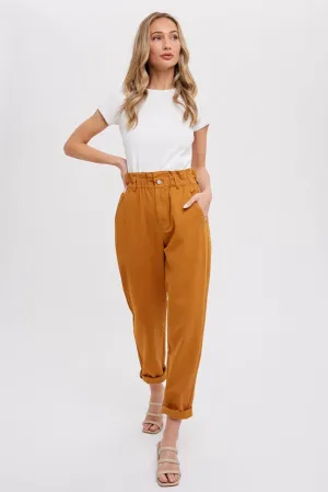 High Waist Paper Bag Pant