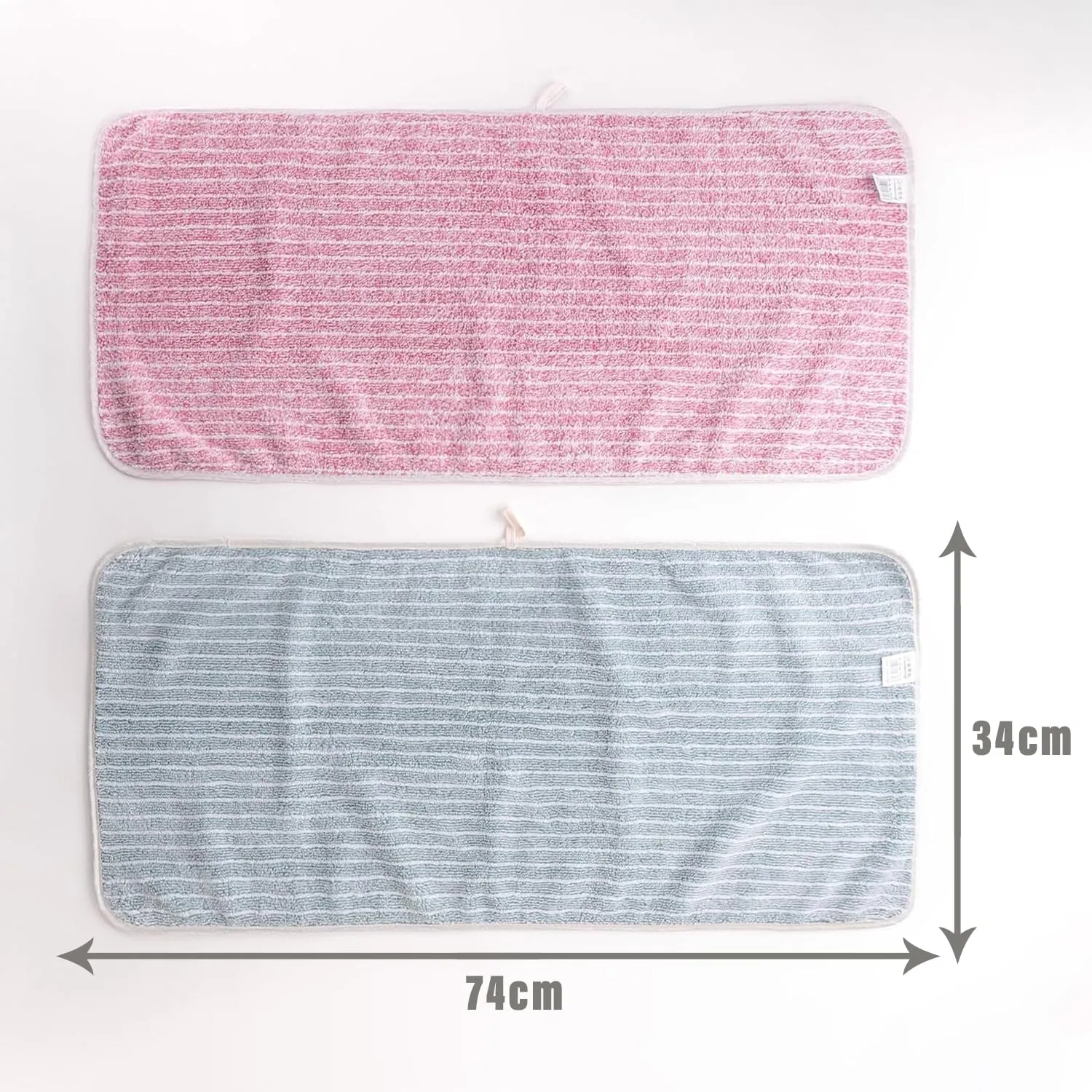 Homestic 2 Piece Hand Towel Set|280 GSM|Gtm & Workout Towels|Super Absorbent & Antibacterial Treatment|Small Size, Travel Friendly (Pink & Green)