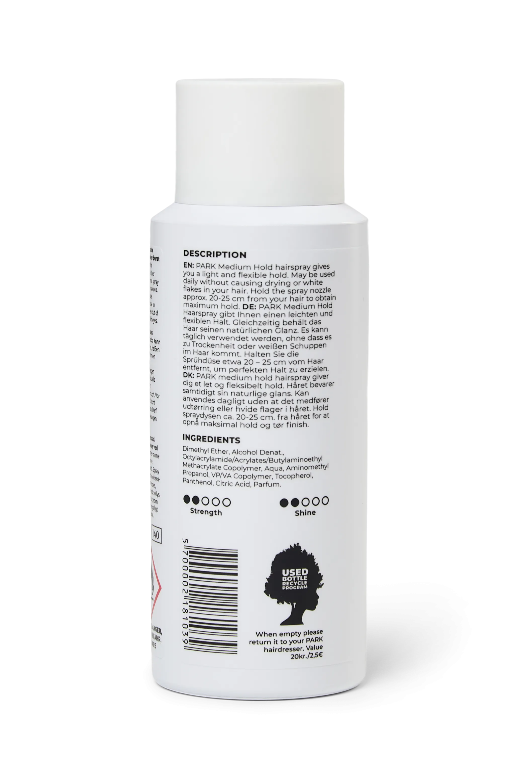 Medium Hairspray - Vegan hairspray with medium hold (Travel size)