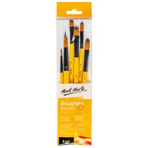 Mont Marte Gallery Series Brush Set Acrylic 6pc