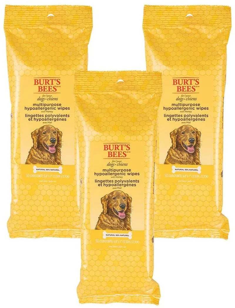 Natural Multipurpose Dog Grooming Wipes | Puppy & Dog Wipes for All Purpose Cleaning | Cruelty Free, Sulfate & Paraben Free, Ph Balanced for Dogs, 150 Count