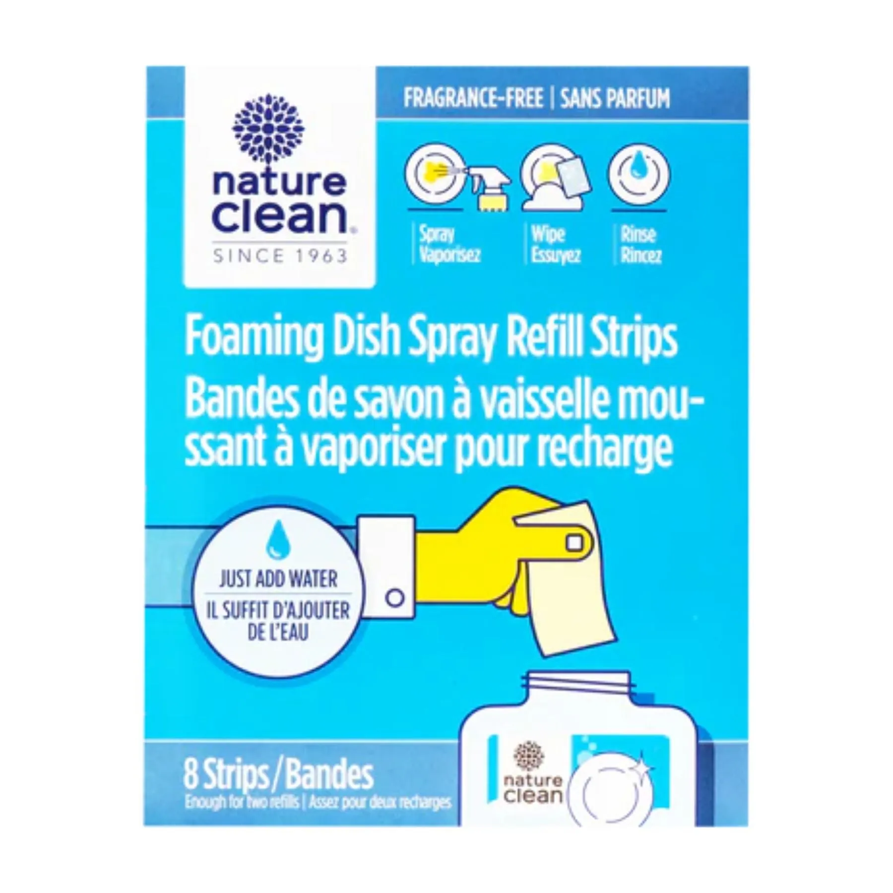 Nature Clean Foaming Dish Spray Refill Strips 8ct