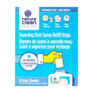 Nature Clean Foaming Dish Spray Refill Strips 8ct