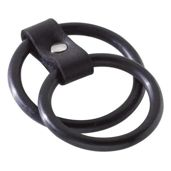 Nitrile Dual Cock Ring - Black