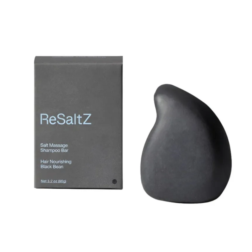 ONLINE ONLY - MINI ReSaltZ Salt Massage Shampoo Bar Black Bean