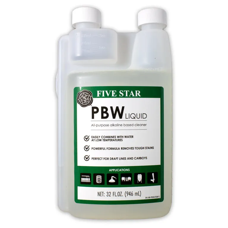 PBW - Liquid Brewery Wash - 32 ox (Five Star)