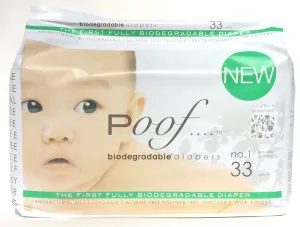 Poof SIZE 1 Taupe Chinoiserie Biodegradable DIAPERS